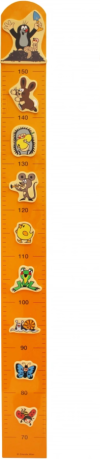 WIKY Drevený meter rastu Krtek Oranžový - VÝPREDAJ