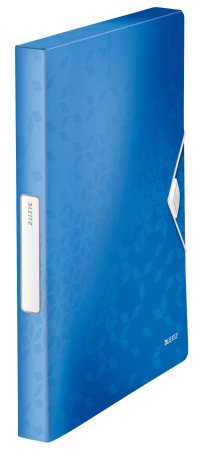 Box na dokumenty s gumičkou LEITZ WOW - A4, metalicky modrý - VÝPREDAJ