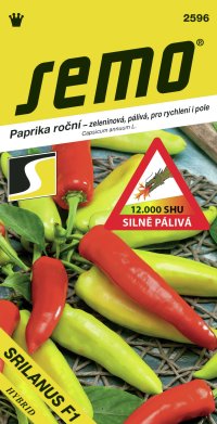 Semo Paprika zeleninová pálivá F1 - Srilanus 15s /SHU 12 000/ - VÝPREDAJ