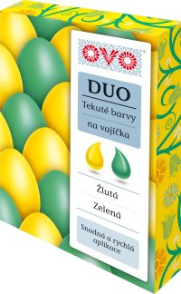 Farba na vajíčka OVO DUO zelená a žltá 2x20ml - VÝPREDAJ