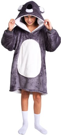 Cozy Noxxiez CH324 Koala - hrejivá televízna mikinová deka s kapucňou pre deti 7 - 12 rokov - VÝPREDAJ