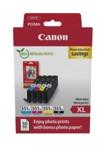 Canon cartridge CLI-551 C/M/Y/BK PHOTO VALUE / 4x11ml - VÝPREDAJ