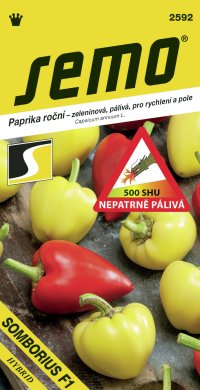 Semo Paprika zeleninová pálivá F1 - Somborius 15s /SHU 500/ - VÝPREDAJ
