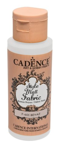 Farby na textil Cadence Style Matt Fabric, 59 ml - biela - VÝPREDAJ