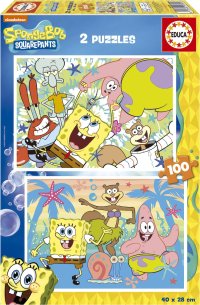 EDUCA Puzzle Sponge Bob 2x100 dielikov - VÝPREDAJ
