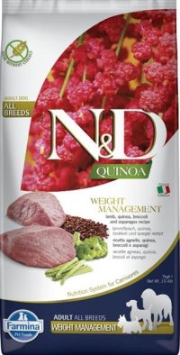 N&D QUINOA Dog GF Weight Management Lamb & Broccoli Adult Medium & Maxi 7 kg - VÝPREDAJ