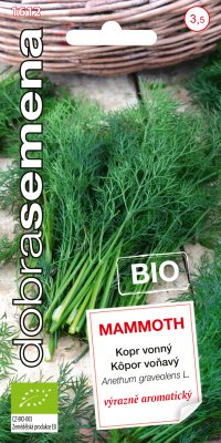 Dobré semená BIO Kôpor vonný - Mammoth 3g - VÝPREDAJ