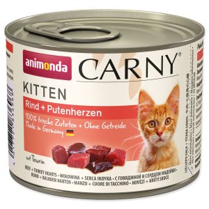 Konzerva ANIMONDA Carny Kitten hovädzie + morčacie srdiečka - 200 g - VÝPREDAJ