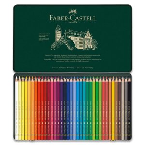 Pastelky Faber-Castell Polychromos - plechová krabička, 36 farieb - VÝPREDAJ