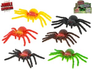 Pavúk 14 cm - mix farieb (žltý, zelený, oranžový, čierny, červenohnedý, červenočierny) - VÝPREDAJ
