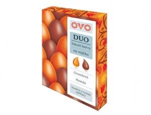 Farba na vajíčka OVO DUO oranžovo-hnedá 2x20ml - VÝPREDAJ