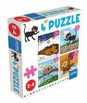 4 puzzle Mačka - VÝPREDAJ