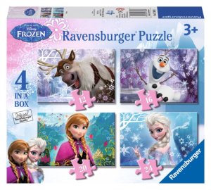 RAVENSBURGER Puzzle Ľadové kráľovstvo 4v1 (12,16,20,24 dielikov) - VÝPREDAJ