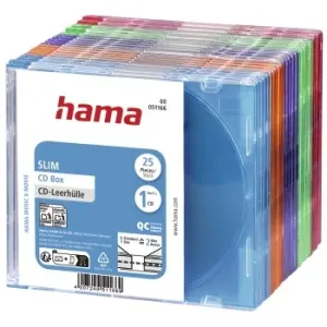 Slim CD obal, balenie po 25 kusoch, farebný - VÝPREDAJ