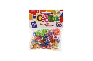 Céčka farebná 150 ks retro mix - VÝPREDAJ