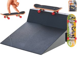 Skateboard 9,5 cm kov s rampou - VÝPREDAJ