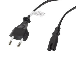 LANBERG CEE 7/16 na IEC 320 C7 EURO (RADIO) POWER CORD 3M čierny - VÝPREDAJ