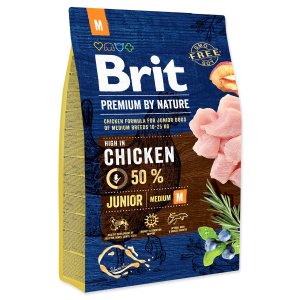 Krmivo Brit Premium by Nature Junior M 3kg - VÝPREDAJ