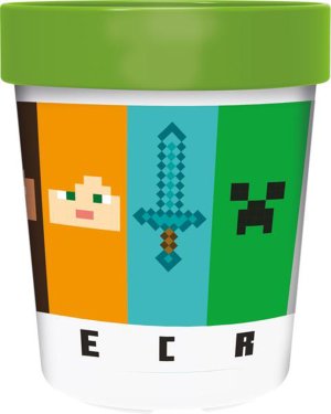 Plastový pohár MINECRAFT 260ml protišmykový - VÝPREDAJ