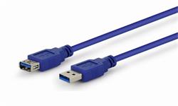 Gembird kábel USB 3.0 (AM - AF), predlžovací, 3 m, modrý - VÝPREDAJ