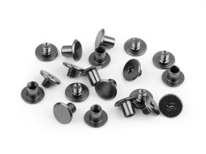 Sedlársky nit skrutkovací Ø10 mm - nikel čierny (10 pár) - VÝPREDAJ