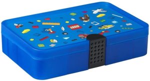 Úložný box LEGO ICONIC s priehradkami - modrý - VÝPREDAJ