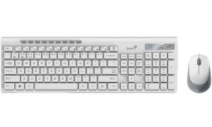 Genius SlimStar 8230 Set klávesnice a myši, bezdrôtový, CZ+SK layout, Bluetooth, 2,4GHz, USB, biela - VÝPREDAJ