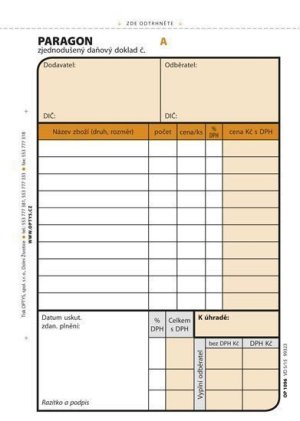 Paragón, A6, 3 × 25 listov, číslovaný, NCR - VÝPREDAJ