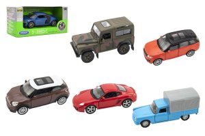 Auto Welly kov model 1:34-1:39 v krabičke 16x7cm - VÝPREDAJ