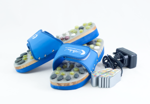 Vyhrievané masážne papuče s prírodnými kameňmi, modrej, CatMotion Velikost XL (42, 43), 27 cm - VÝPREDAJ