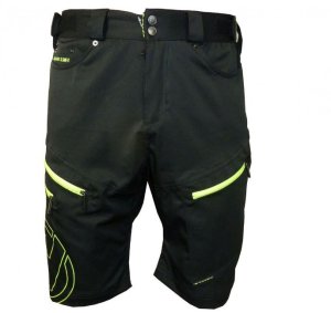 Nohavice krátke pánske HAVEN NAVAHO SLIMFIT čierno/zelené s cyklovložkou - XL - VÝPREDAJ