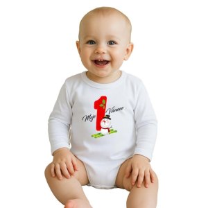 Body s potlačou New Baby Moje prvé Vianoce - 74 (6-9m) - VÝPREDAJ