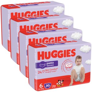 HUGGIES® Pants Nohavičky plienkové jednorazové 6 (15-25 kg) 120 ks - MESAČNÁ ZÁSOBA - VÝPREDAJ