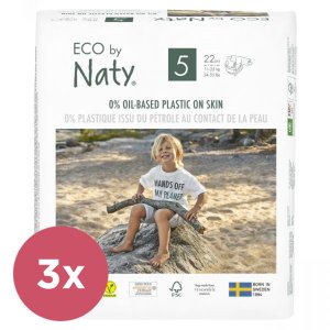 3x ECO BY NATY Plienky jednorazové 5 (11-25 kg) 22 ks - VÝPREDAJ