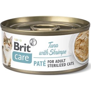 Konzerva BRIT Care Cat Sterilized Tuna Paté with Shrimps - 70 g - VÝPREDAJ