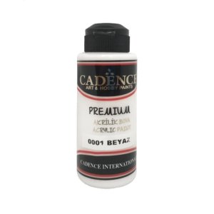 Akrylová farba Cadence Premium - biela / 120 ml - VÝPREDAJ