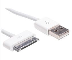 Akyga kábel USB-Apple 30-pin 1.0m/biela - VÝPREDAJ