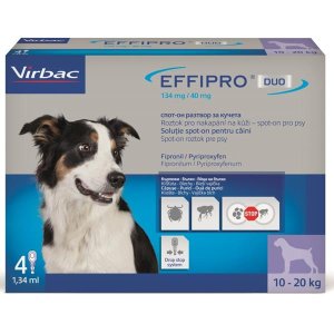 Effipro DUO Dog M (10-20kg) 134/40 mg, 4x1,34ml - VÝPREDAJ