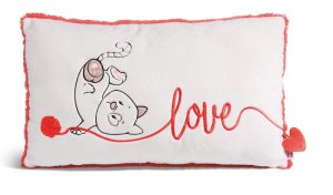 NICI vankúš Mačička &quot;Love&quot; 43x25cm GREEN - VÝPREDAJ