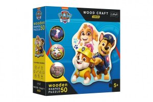 Drevené puzzle Junior 50 dielikov Legrační Tlapková Patrola/Paw Patrol 19,5x23,5cm - VÝPREDAJ