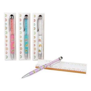 Guľôčkové pero s trblietavými kamienkami - VÝPREDAJ