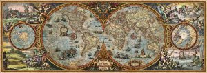 HEYE Panoramatické puzzle Mapa sveta (pologuľa) 6000 dielikov - VÝPREDAJ