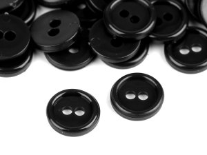 Gombík košeľový veľkosť 18" - (332) čierna (1000 ks) - VÝPREDAJ