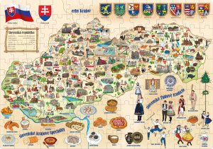 Popular Puzzle Mapa Slovenska 160 dielikov - VÝPREDAJ