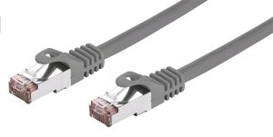 C-TECH Kábel patchcord Cat6, FTP, sivý, 10m - VÝPREDAJ