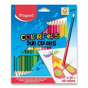 Pastelky Maped Color'Peps Duo obojstranné pastelky, 48 farieb - VÝPREDAJ