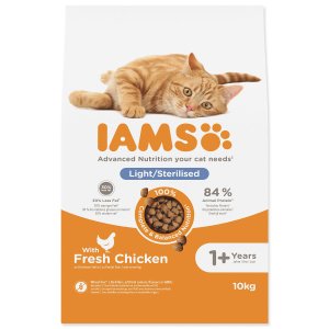 Krmivo IAMS Cat Adult/Senior Weight Control/Sterilized Chicken 10kg - VÝPREDAJ