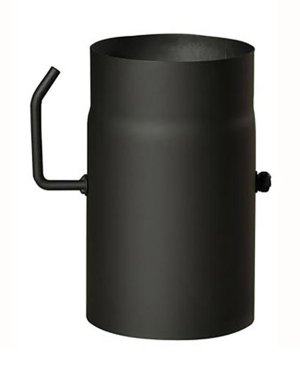 Rúra dymová s klap.130mm/250 t.1,5mm ČER - VÝPREDAJ