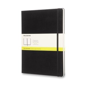 Zápisník Moleskine - tvrdé dosky, XL, čistý - čierny - VÝPREDAJ
