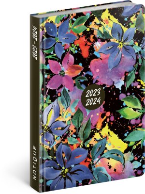 18-mesačný diár Petito – Kvety 2023/2024, 11 × 17 cm - VÝPREDAJ